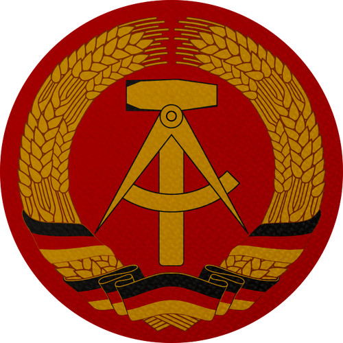 Aufnäher ddr wappen - aufnäher, rund