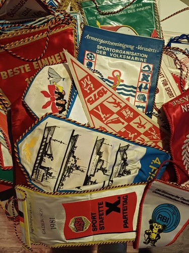 Ddr wimpel stasi fußball - ddr,